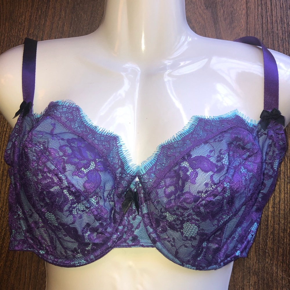 Lane Bryant Cacique Sheer Eyelash Lace Bra